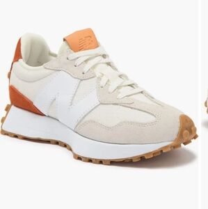 New Balance Cream and Orange Sneakers
